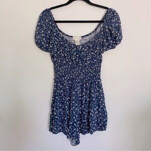 Altar'd State Navy Floral Romper